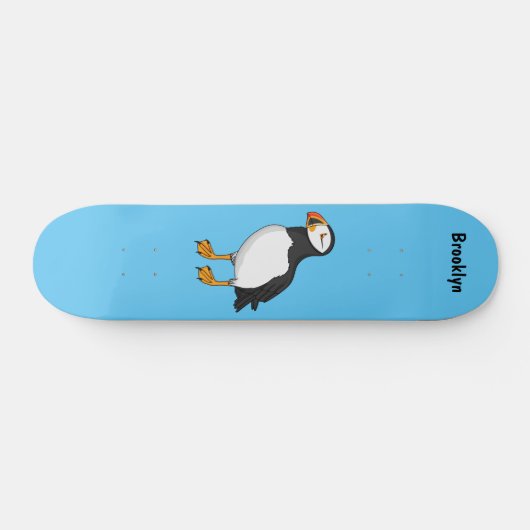 Atlantic puffin-illustratie persoonlijk skateboard (Horizontaal)
