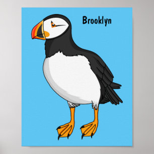 Atlantic puffin-illustratie poster