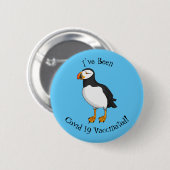 Atlantic puffin-illustratie ronde button 5,7 cm (Voorkant /achterkant)