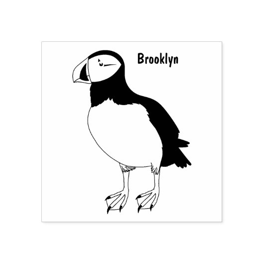 Atlantic puffin-illustratie rubberstempel (Afrduk)