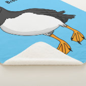 Atlantic puffin-illustratie sherpa deken (3/4)