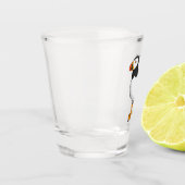 Atlantic puffin-illustratie shot glas (Links)