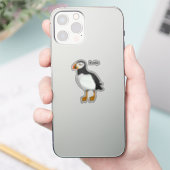 Atlantic puffin-illustratie sticker (Telefoon)