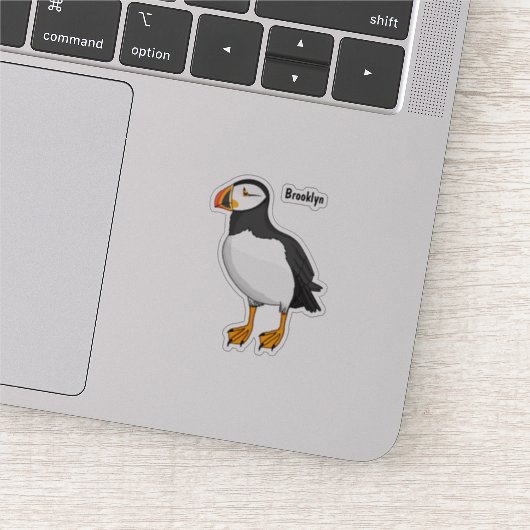 Atlantic puffin-illustratie sticker (Detail)