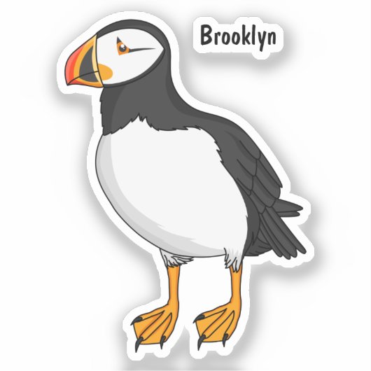 Atlantic puffin-illustratie sticker (Voorkant)