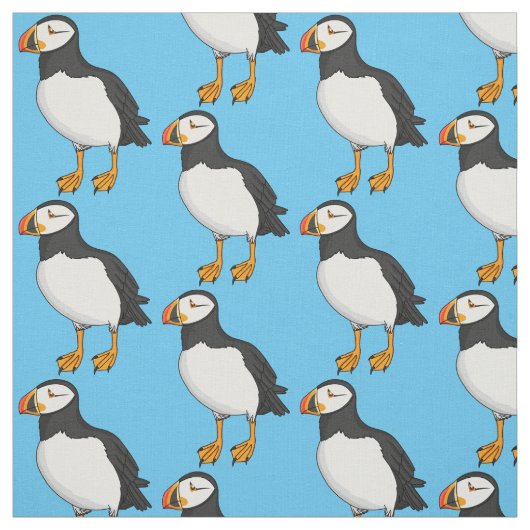 Atlantic puffin-illustratie stof (Swatch)