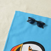 Atlantic puffin-illustratie strandlaken (In situ)