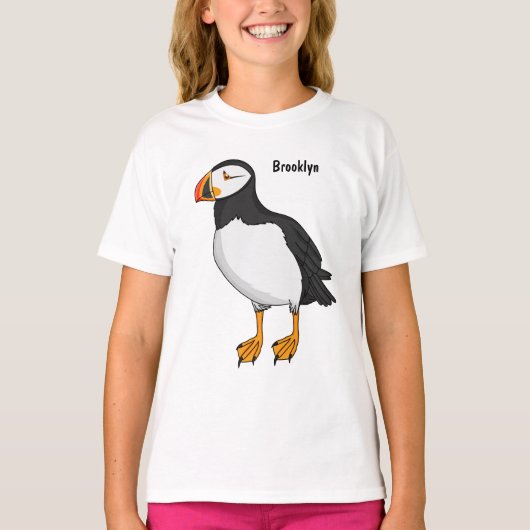 Atlantic puffin-illustratie t-shirt (Voorkant)