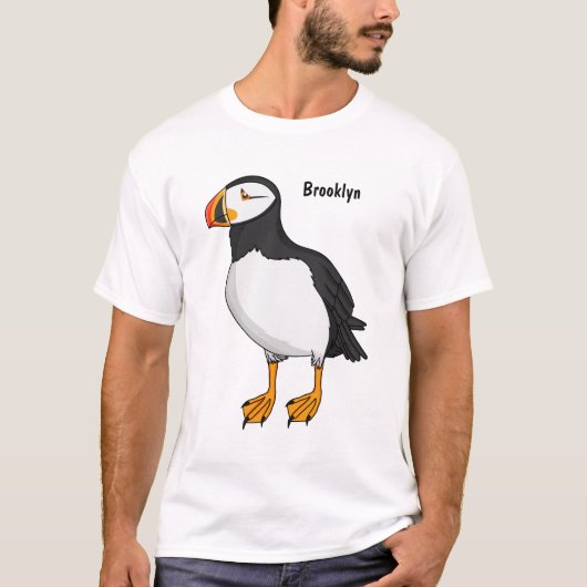 Atlantic puffin-illustratie t-shirt (Voorkant)