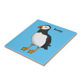 Atlantic puffin-illustratie tegeltje (Zijkant)