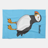 Atlantic puffin-illustratie theedoek (Horizontaal)