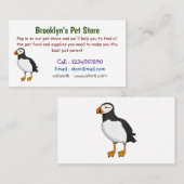Atlantic puffin-illustratie visitekaartje (Voorkant / Achterkant)