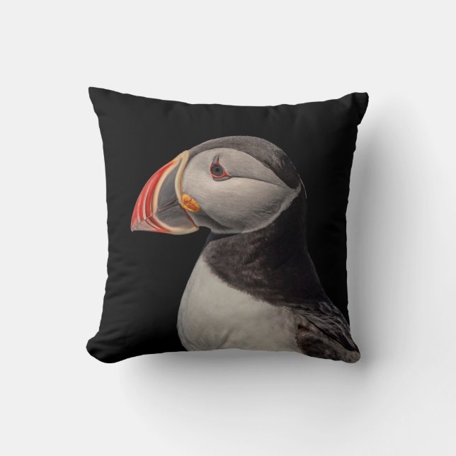 Atlantic Puffin in Machias, Maine Kussen (Voorkant)