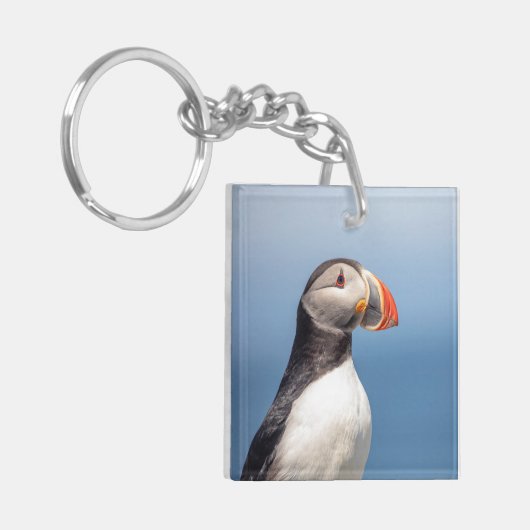Atlantic Puffin in Machias, Maine Sleutelhanger (Voorkant Links)
