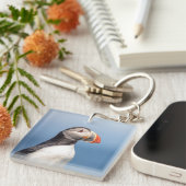 Atlantic Puffin in Machias, Maine Sleutelhanger (Voorkant Rechts)