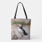 Atlantic Puffin in Machias, Maine Tote Bag (Achterkant)