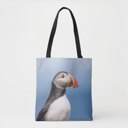 Atlantic Puffin in Machias, Maine Tote Bag (Voorkant)