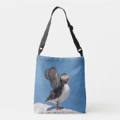 Atlantic Puffin in Machias, ME Crossbody Tas (Achterkant)