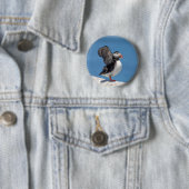 Atlantic Puffin in Machias, ME Ronde Button 5,7 Cm (In situ)