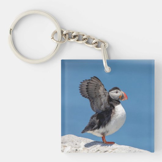Atlantic Puffin in Machias, ME Sleutelhanger (Voorkant)