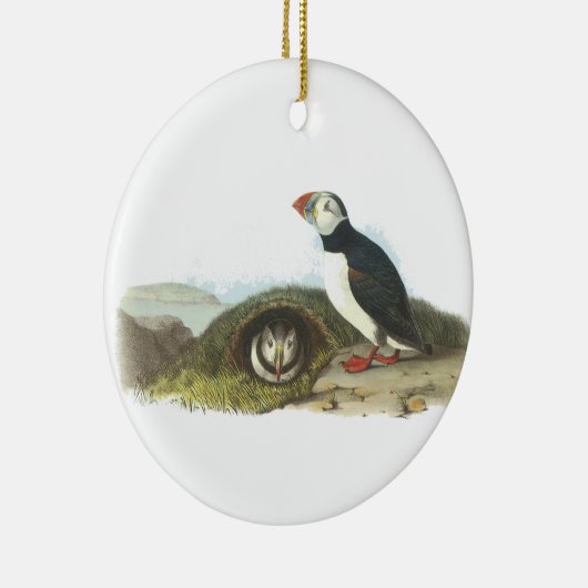 Atlantic Puffin, John Audubon Keramisch Ornament (Rechts)
