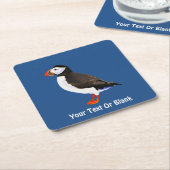 Atlantic Puffin Kartonnen Onderzetters (Schuin)