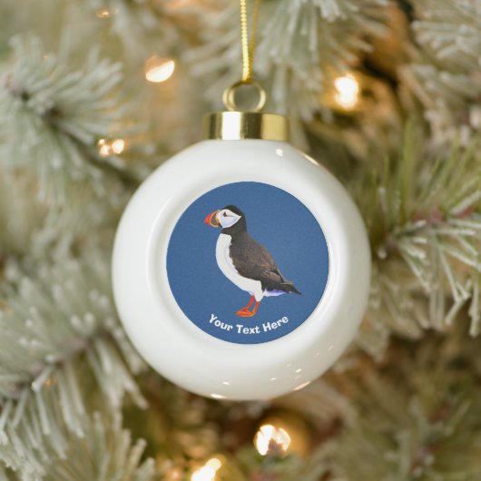 Atlantic Puffin Keramische Bal Ornament (Boom)