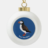 Atlantic Puffin Keramische Bal Ornament (Voorkant)