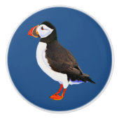 Atlantic Puffin Keramische Knop (Voorkant)