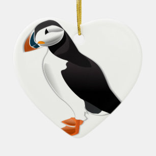 Atlantic Puffin kijk uit naar liefde Keramisch Ornament