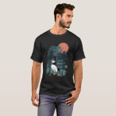 Atlantic Puffin Mountain Sky Flying Ocean Zee-Bird T-shirt (Voorkant volledig)