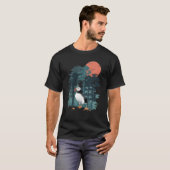 Atlantic Puffin Mountain Sky Flying Ocean Zee-Bird T-shirt (Voorkant volledig)