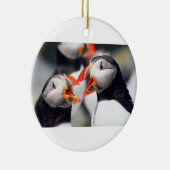 Atlantic Puffin mouths Keramisch Ornament (Rechts)