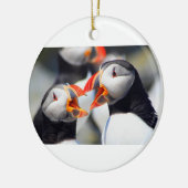 Atlantic Puffin mouths Keramisch Ornament (Links)