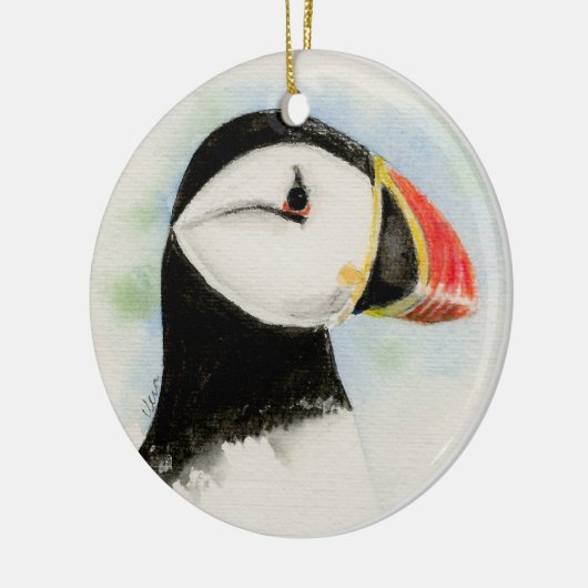 Atlantic Puffin-Ornament Keramisch Ornament (Links)