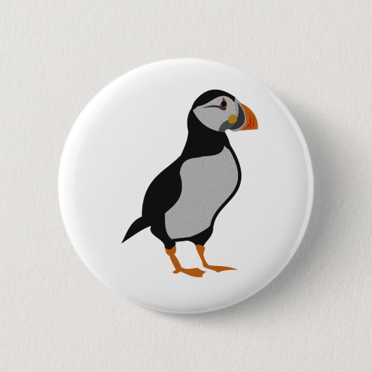 Atlantic Puffin Permanent Ronde Button 5,7 Cm (Voorkant)