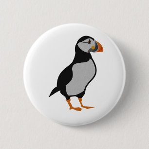 Atlantic Puffin Permanent Ronde Button 5,7 Cm