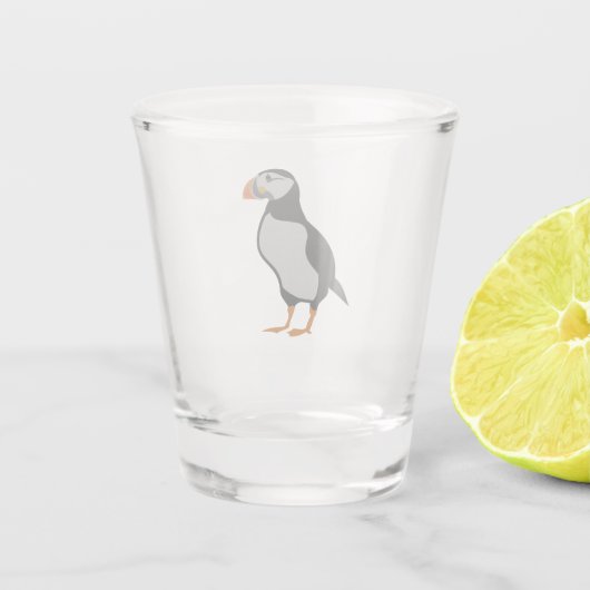 Atlantic Puffin Permanent Shot Glas (Achterkant)