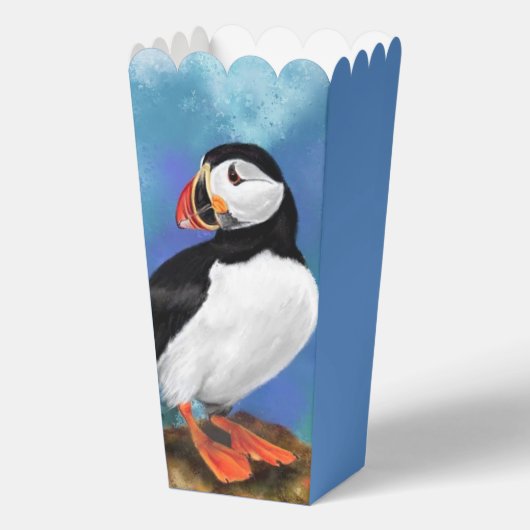 Atlantic Puffin Popcorn Box Bedankdoosjes (Achterkant)