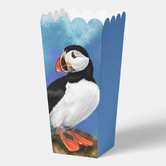 Atlantic Puffin Popcorn Box Bedankdoosjes (Voorkant)