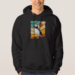 Atlantic Puffin Retro Style Ocean Zee Bird Hoodie