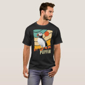 Atlantic Puffin Retro Style Ocean Zee Bird T-shirt (Voorkant volledig)