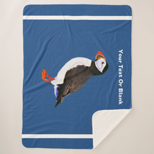 Atlantic Puffin Sherpa Deken (Voorkant)