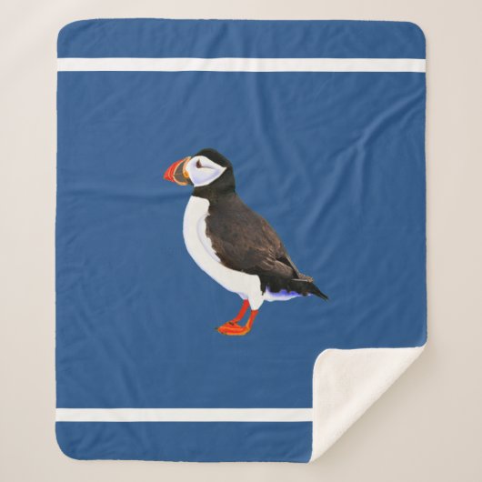 Atlantic Puffin Sherpa Deken (Voorkant)