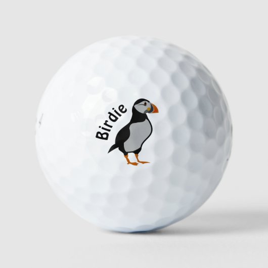 Atlantic Puffin Staande De Succes Birdie Golfballen (Voorkant)