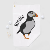 Atlantic Puffin Staande De Succes Birdie Golfhanddoek (Insitu)