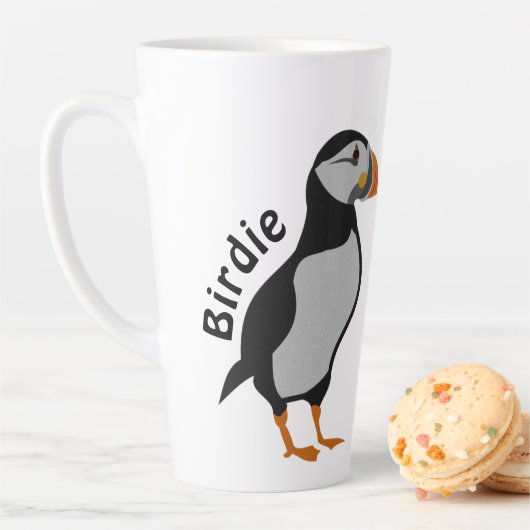 Atlantic Puffin Staande De Succes Birdie Latte Mok (In situ)