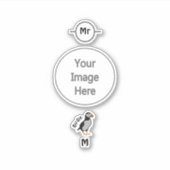 Atlantic Puffin Staande De Succes Birdie Sticker (Voorkant)