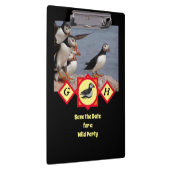 Atlantic Puffin Swimming Cartoon Monogram Foto Klembord (Rechts)