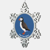 Atlantic Puffin Tin Sneeuwvlok Ornament (Rechts)